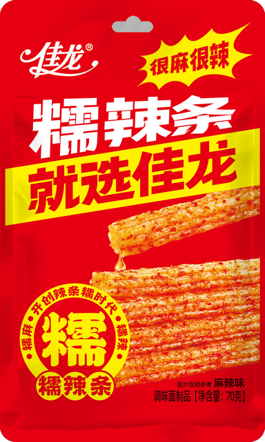 70g Chinese snack Sticky Spicy Strips-Mala-smaak