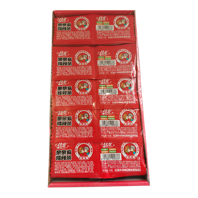 18g Chinese snack Kiss-Burn-gestoofd rundvleesaroma